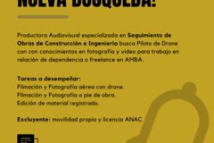 Proyecto: Piloto de Drone freelance y/o en relación de dependencia